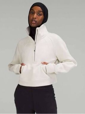 Lululemon Scuba Oversized Funnel Neck Half Zip -Bone